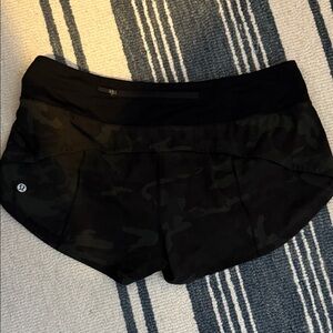 lululemon athletica Black Camo Athletic speed up Shorts